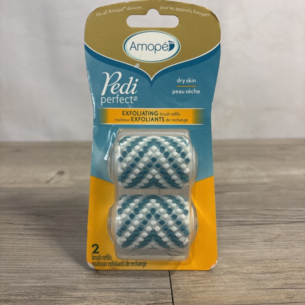 Amope Pedi Perfect Exfoliating Brush Refills for Dry Skin, 2 Refills